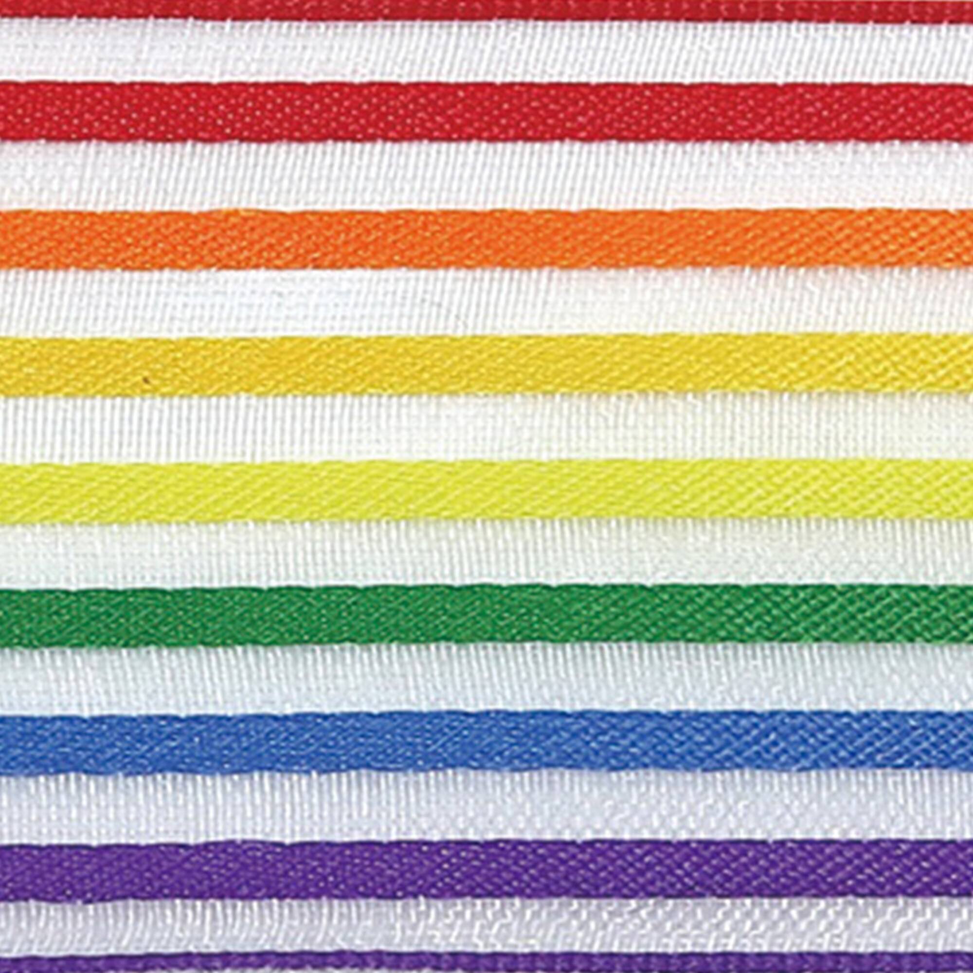 1.5" x 3yd. Rainbow Striped Wired Sheer Ribbon by Celebrate It™ 360°™